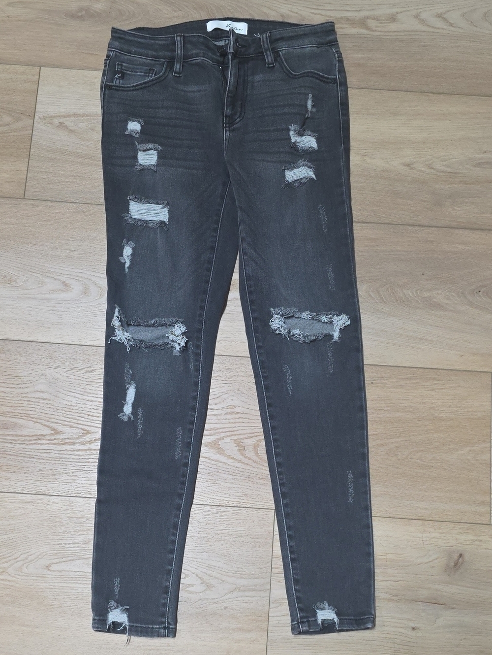 Kancan Black Distressed Skinny Jeans Size 5/26